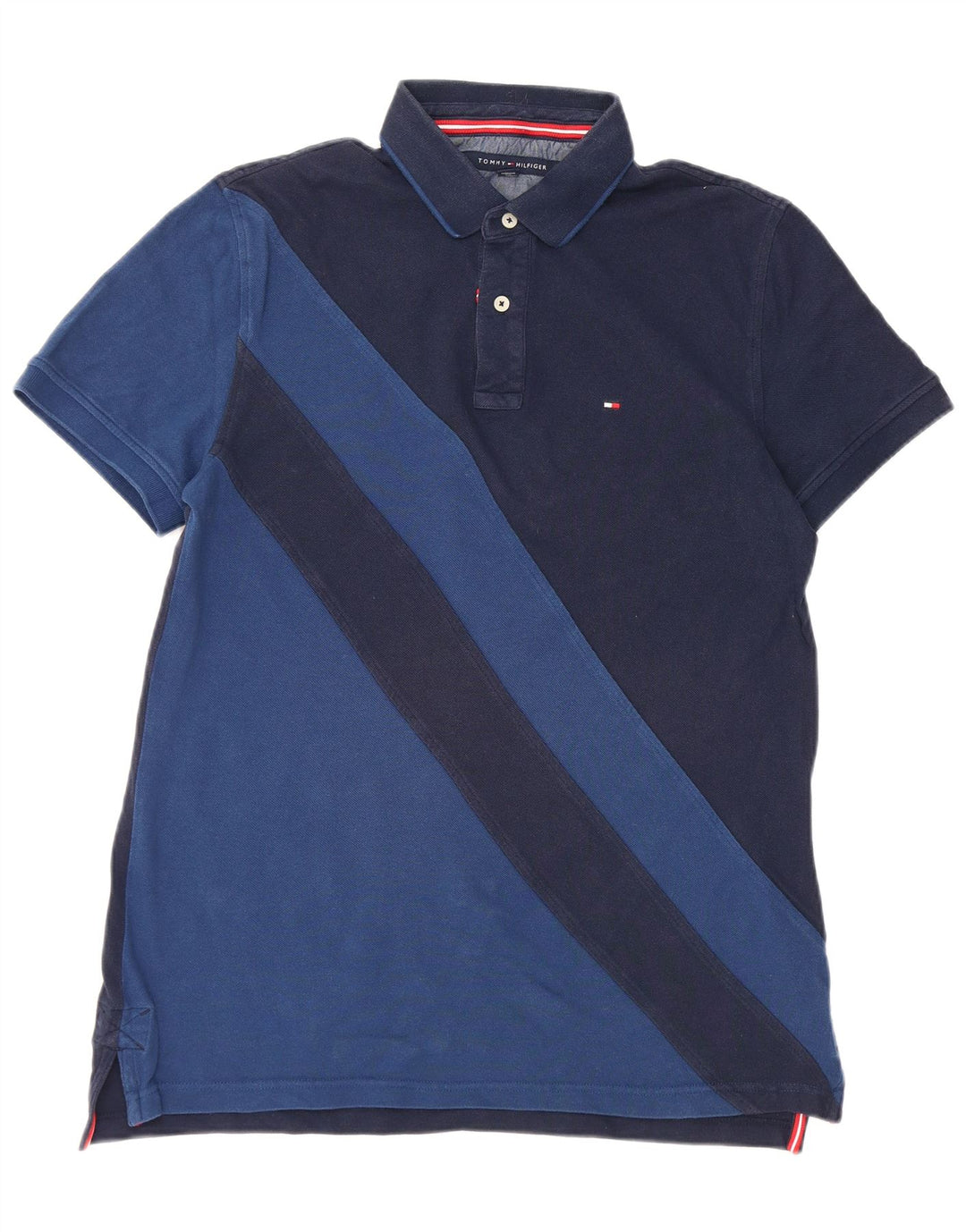 Polo Tommy Hilfiger para hombre de algodón a rayas azul marino grande