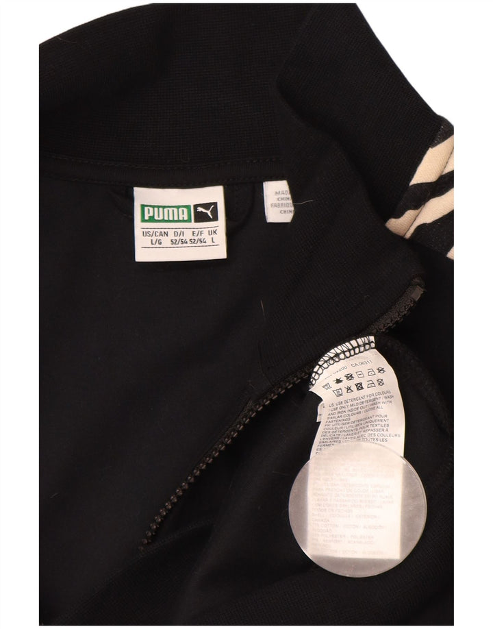 PUMA Chaqueta superior de chándal Clyde para hombre Poliéster con estampado animal negro grande