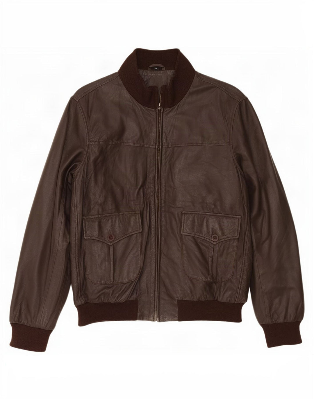 Vintage hombres chaqueta de cuero Reino Unido 40 marrón grande