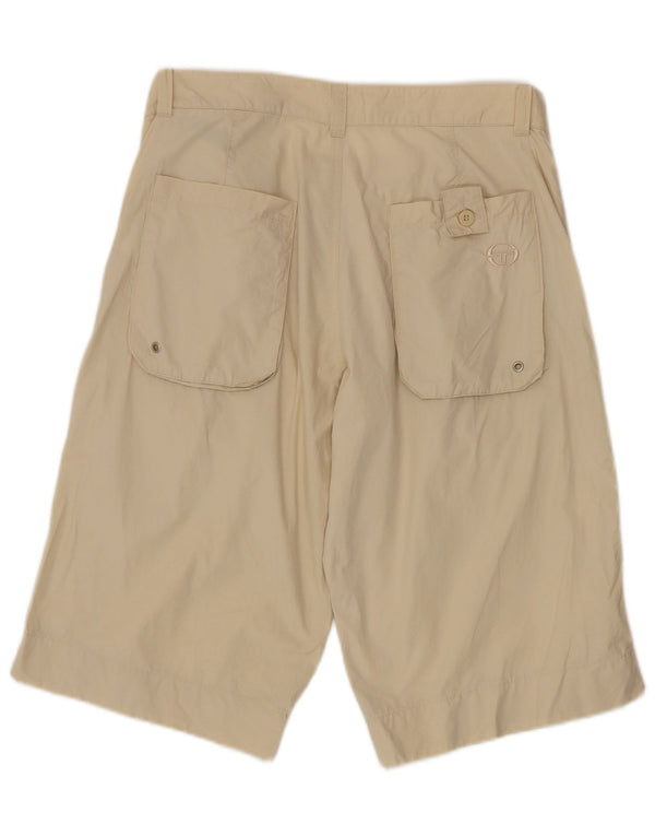 Sergio Tacchini Pantalones cortos casuales para hombre IT 50 Large W34 Beige Algodón