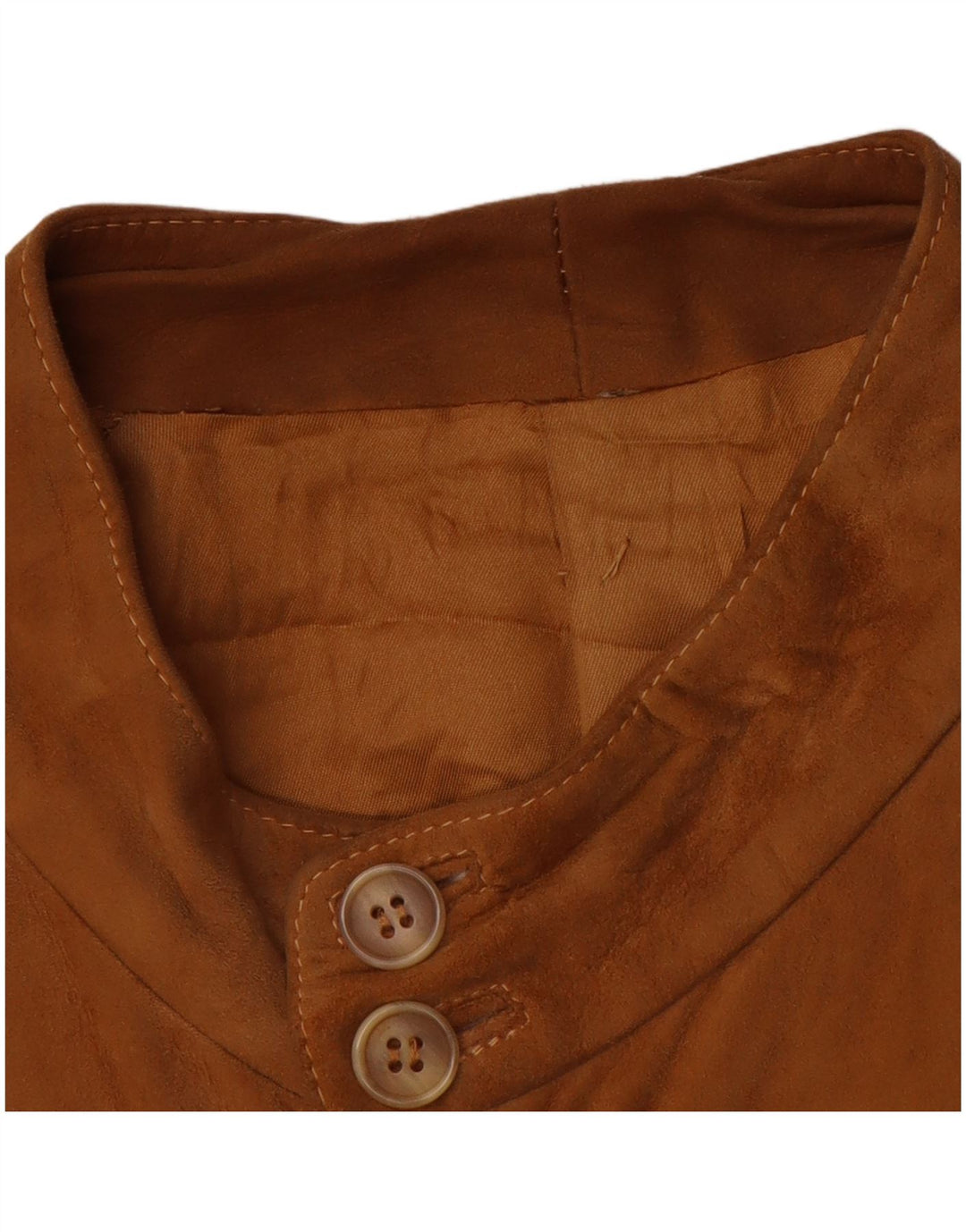 Vintage hombres ante bomber chaqueta Reino Unido 38 marrón medio