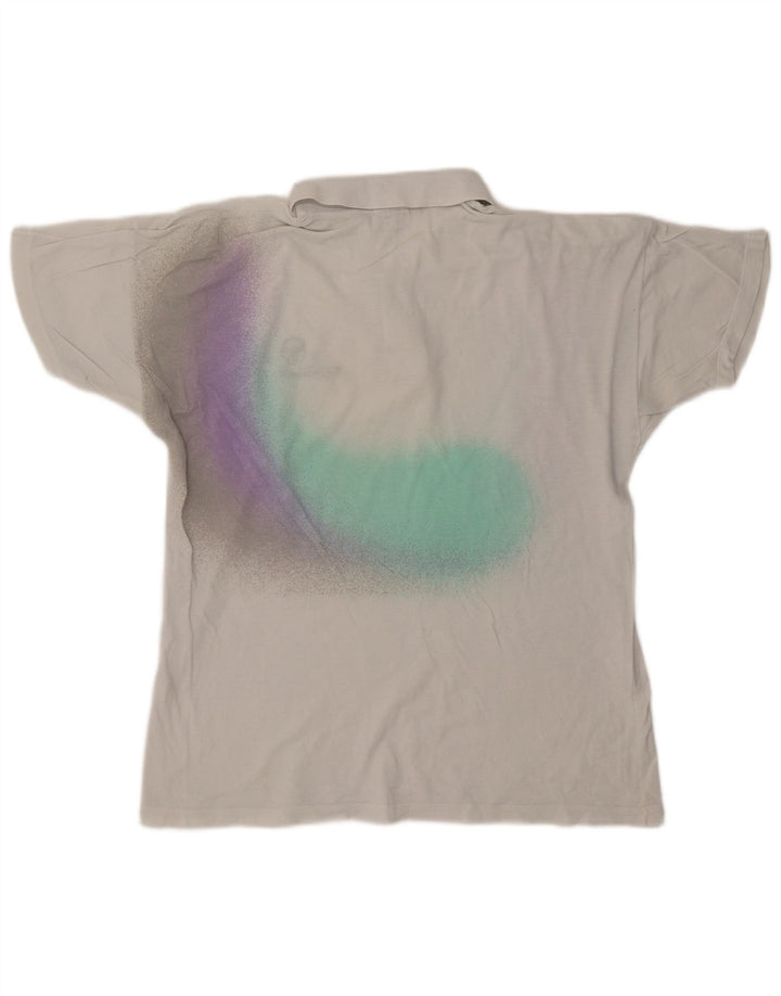 SERGIO TACCHINI Polo Hombre Algodón Tie Dye Blanco Medio