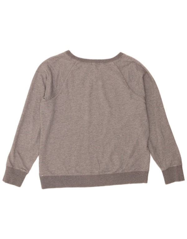 Calvin Klein Jeans Sudadera gráfica para mujer Jumper UK 46 Grande Gris Algodón