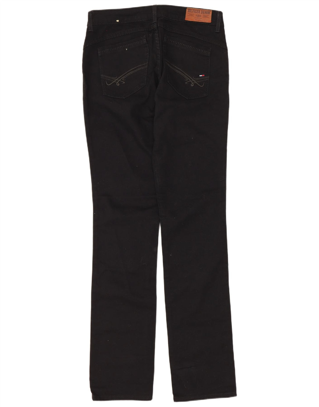 Tommy Hilfiger Pantalones casuales de cintura baja para mujer W30 L34 Algodón negro