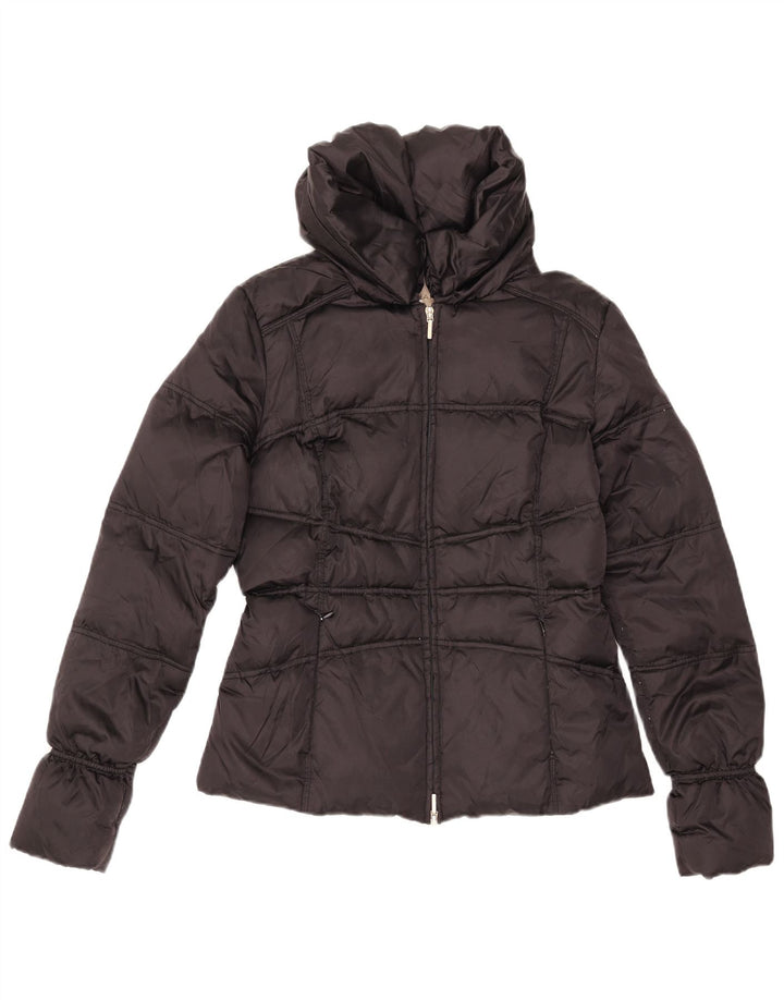 PHARD Chaqueta acolchada con capucha para mujer UK 44 Grande Poliéster negro