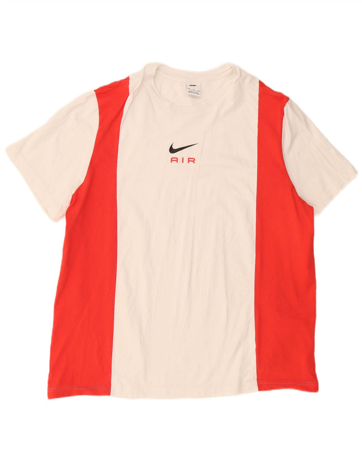 Nike Camiseta para hombre Top 2XL Blanco Colorblock Algodón