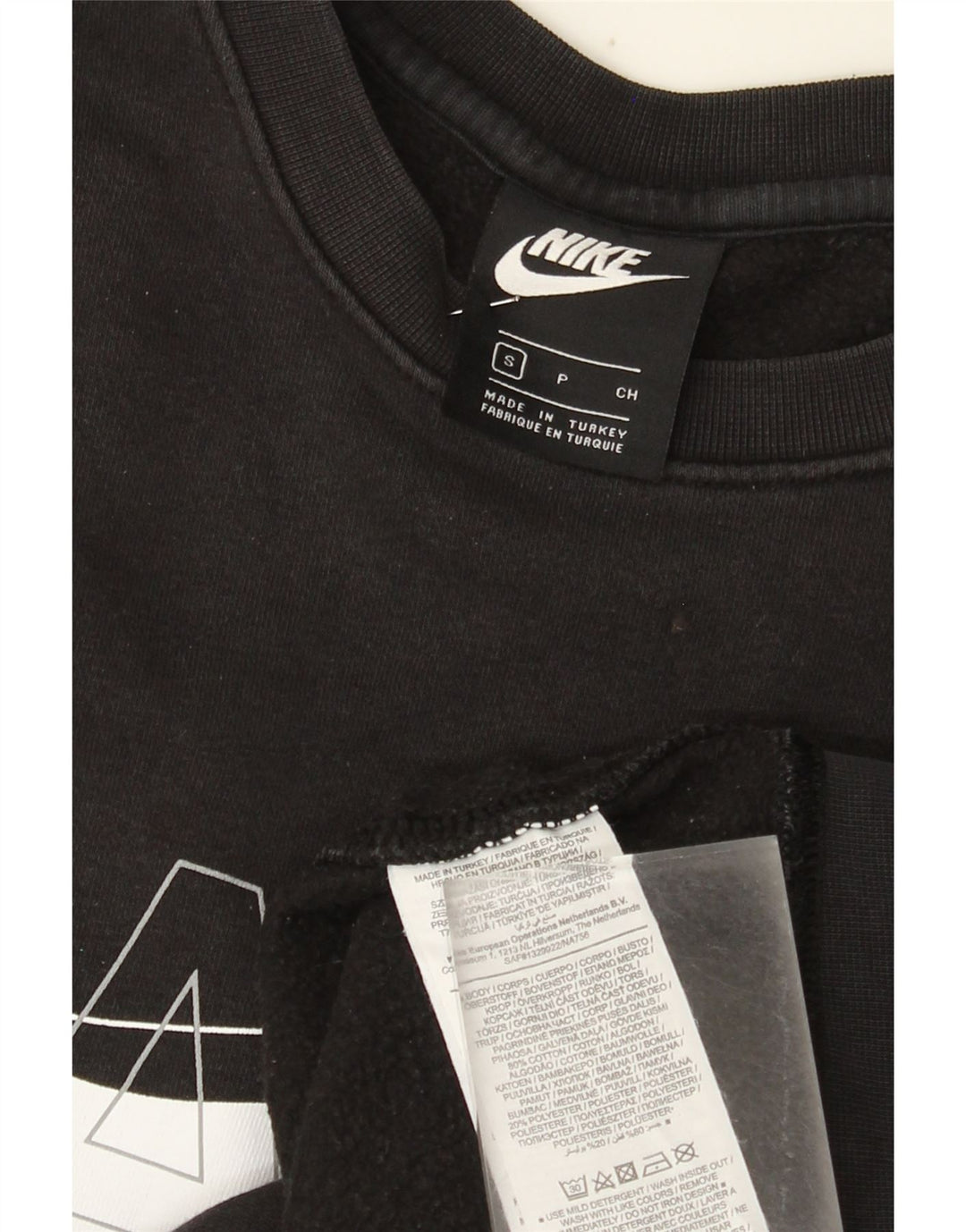 Nike - Sudadera con gráfico para hombre, talla pequeña, algodón negro