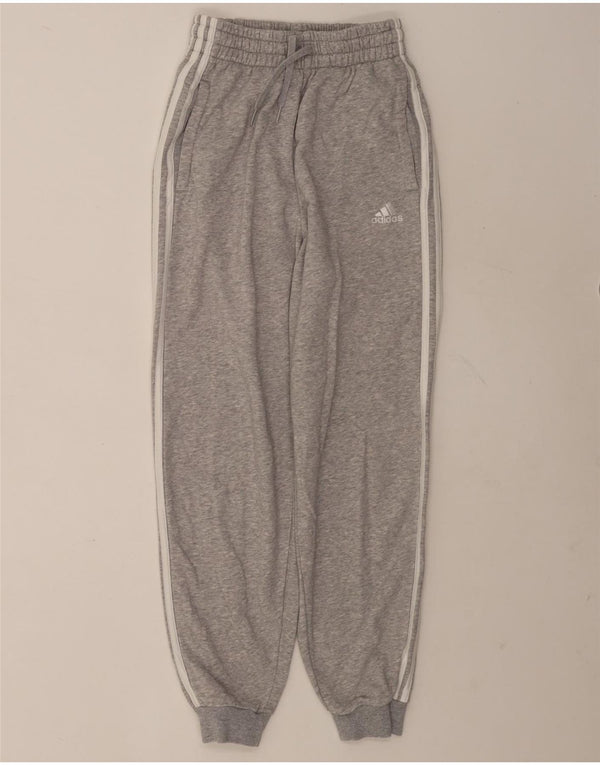Adidas Mujer Chándal Pantalones Joggers UK 4/6 XS Gris Algodón