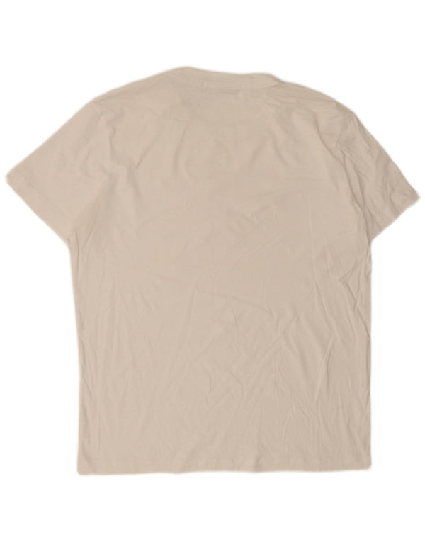 Calvin Klein Jeans Hombre Camiseta Gráfica Top XL Blanco