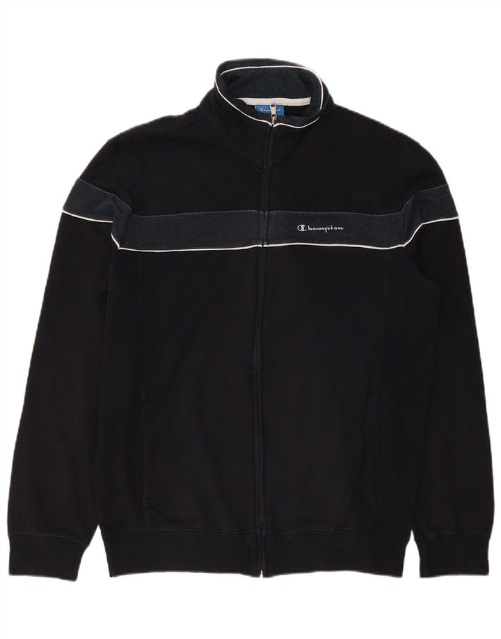 Champion Chaqueta de chándal para hombre, talla grande, color negro