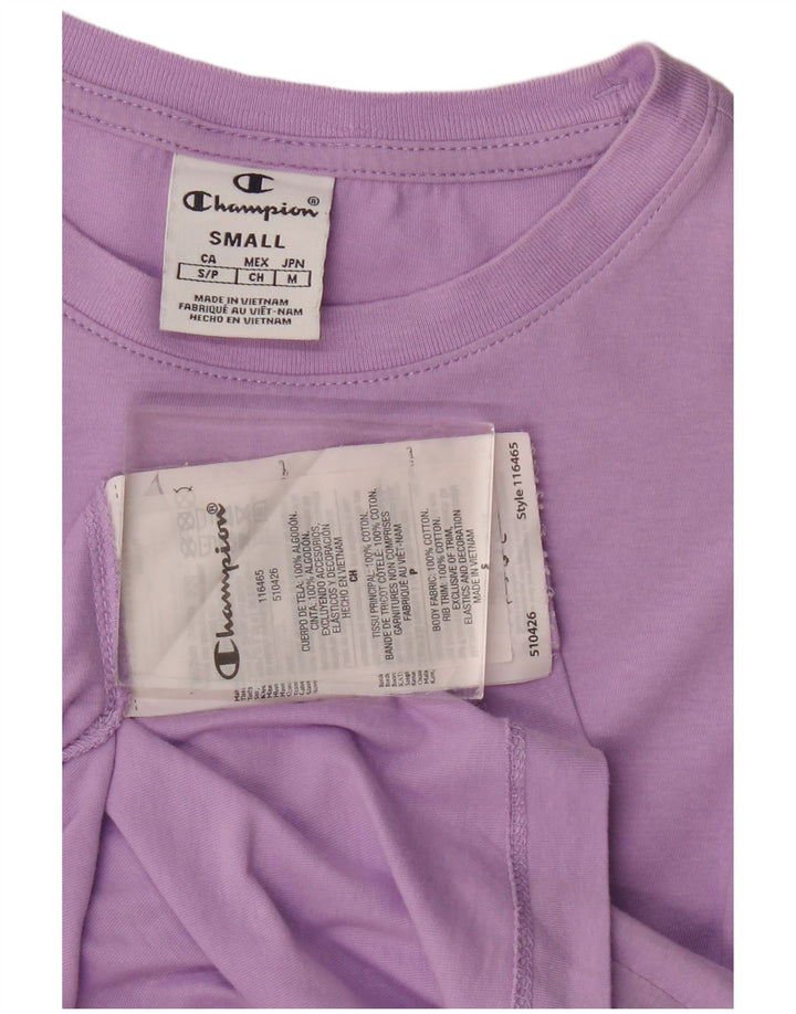 CHAMPION Camiseta para mujer Top UK 10 Small Purple Cotton