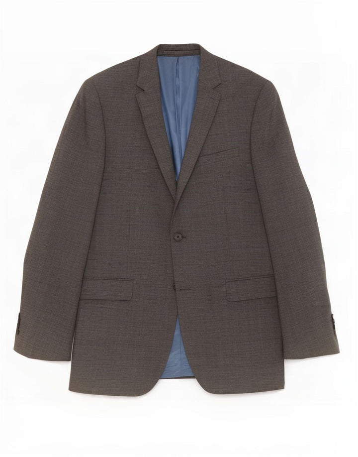 Marks & Spencer Chaqueta tipo blazer de 2 botones para hombre UK 40 Lana gris medio