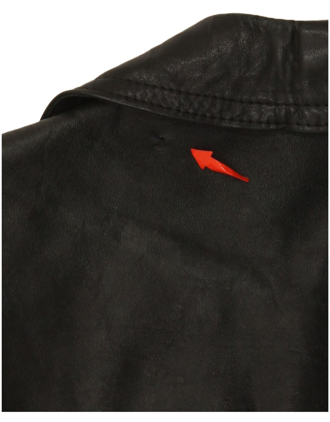 VINTAGE Chaqueta de cuero para hombre Reino Unido 38 Mediano Negro