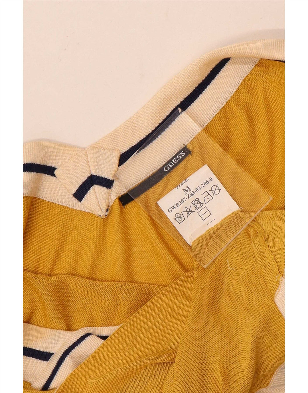 Guess Top Halter Gráfico Para Mujer UK 42 Seda Color Block Amarillo Medio