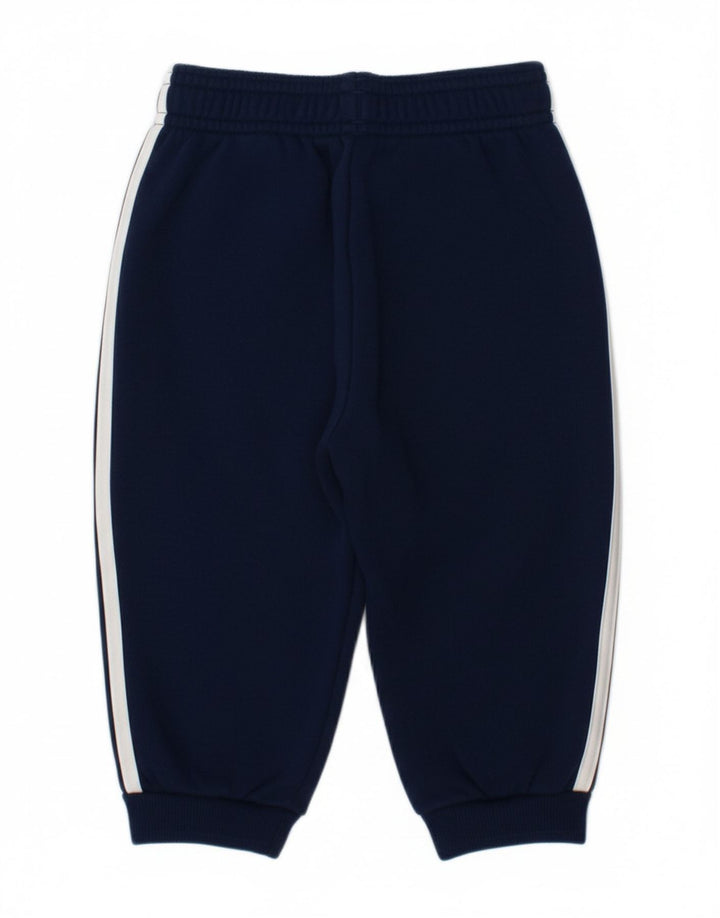 ADIDAS Baby Boys Joggers Tracksuit Trousers 9-12 Months  Navy Blue Cotton