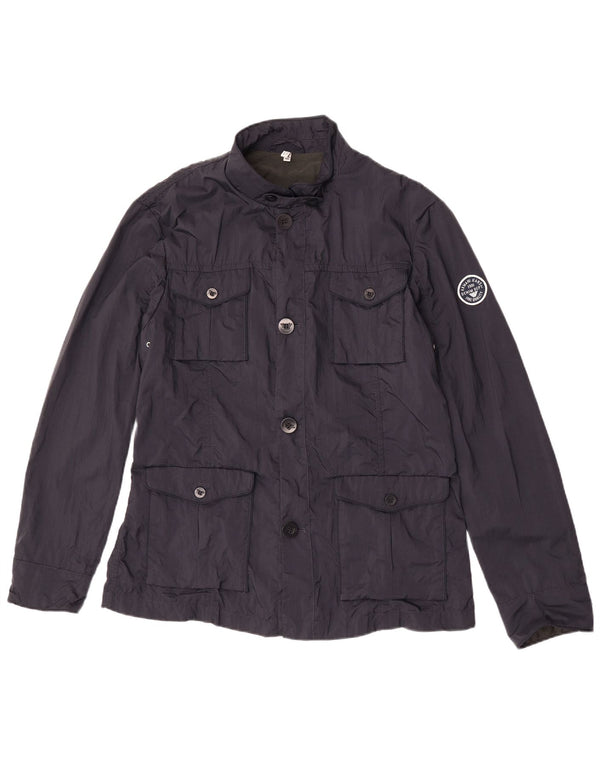 Armani Jeans Chaqueta utilitaria para hombre UK 42 XL Poliamida azul marino