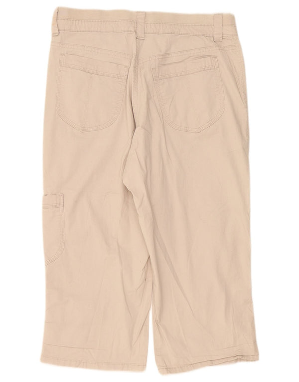 Lee Pantalones Capri Cargo para Mujer US 12 Grande W32 L20 Algodón Beige