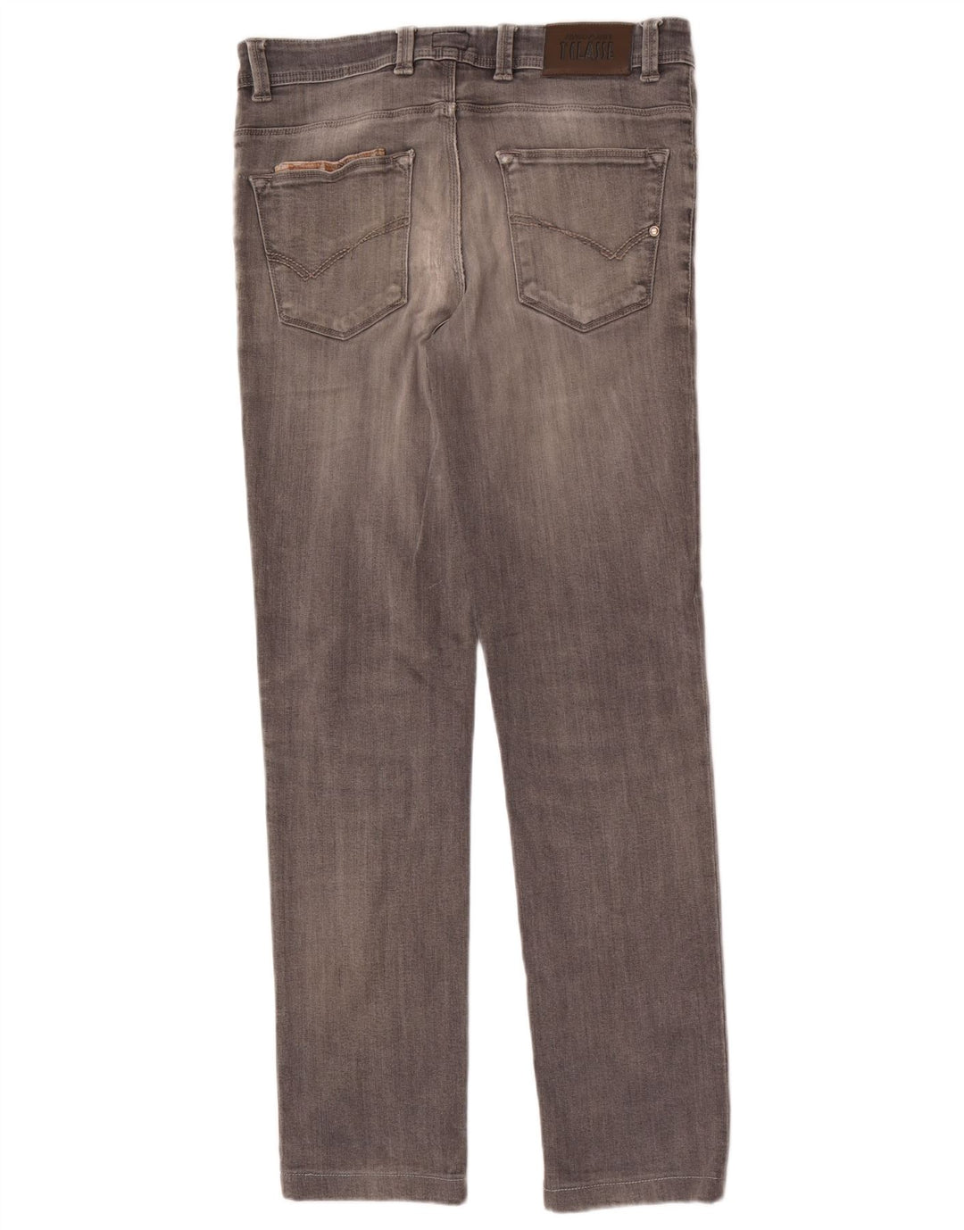 ALVIERO MARTINI Vaqueros ajustados para hombre W33 L31 Algodón gris