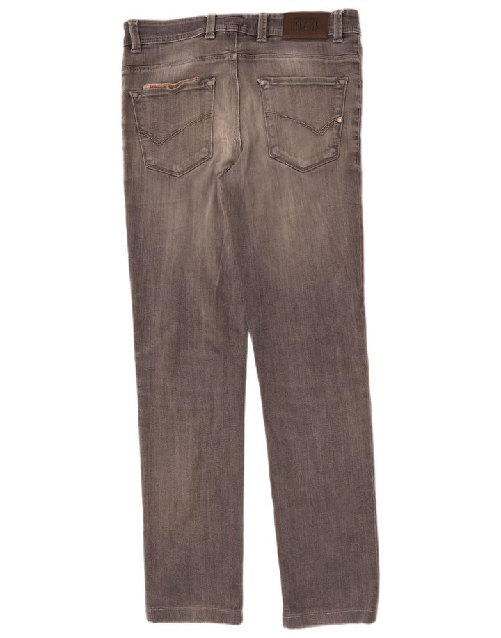 ALVIERO MARTINI Vaqueros ajustados para hombre W33 L31 Algodón gris