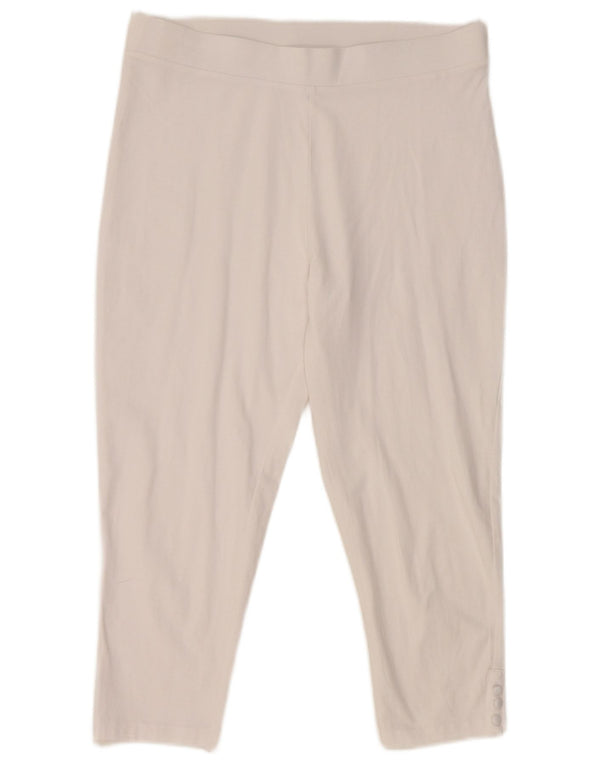 M&Co Leggings Capri para Mujer UK 44 Grande Algodón Blanco