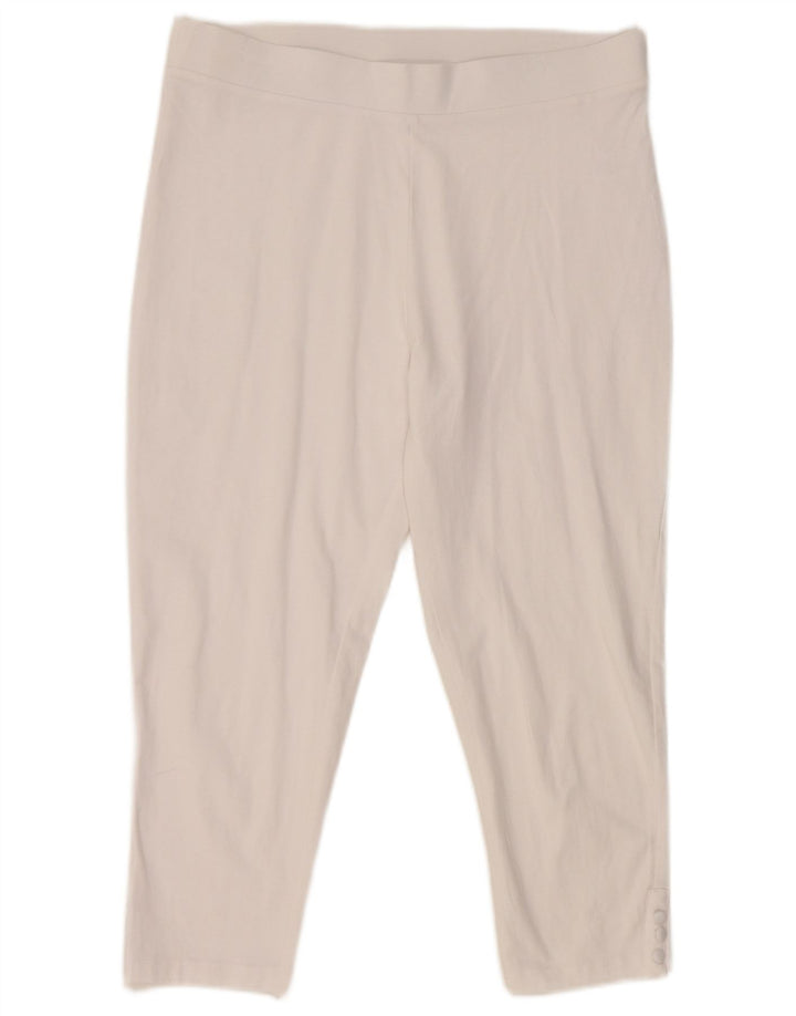 M&Co Leggings Capri para Mujer UK 44 Grande Algodón Blanco