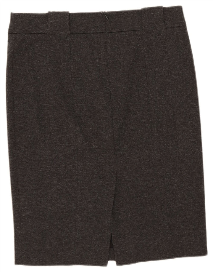 Zara Mujer Falda Lápiz Grande W30 Gris Moteado