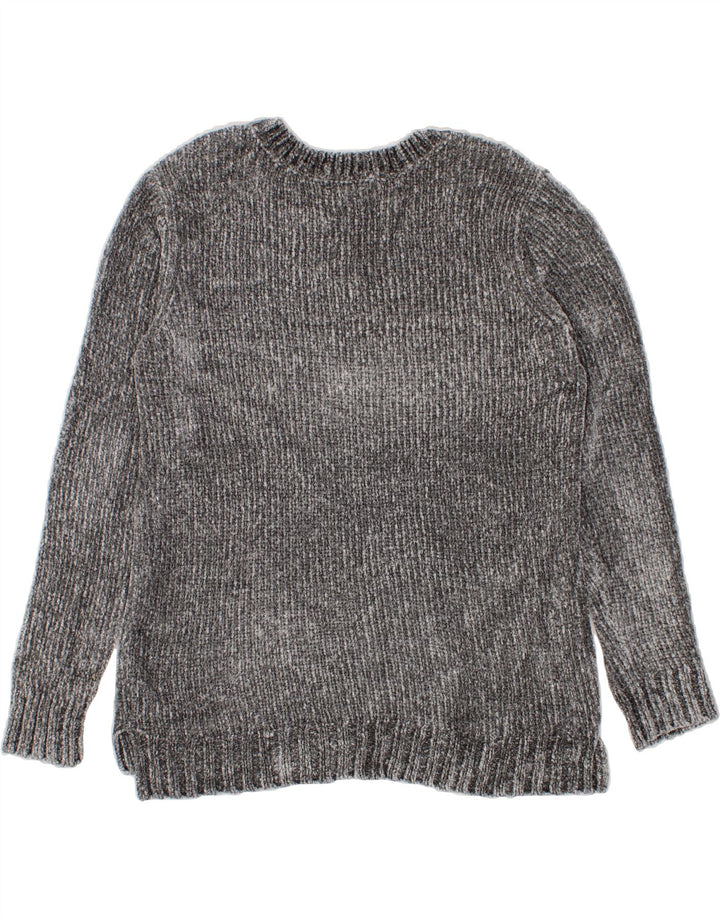 ORVIS Womens V-Neck Jumper Sweater UK 14 Medium Grey Polyester Vintage Orvis and Second-Hand Orvis from Messina Hembry 