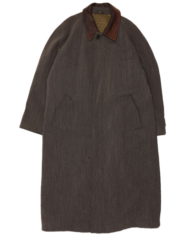 HUGO BOSS Mens Overcoat UK 42 XL Grey Wool