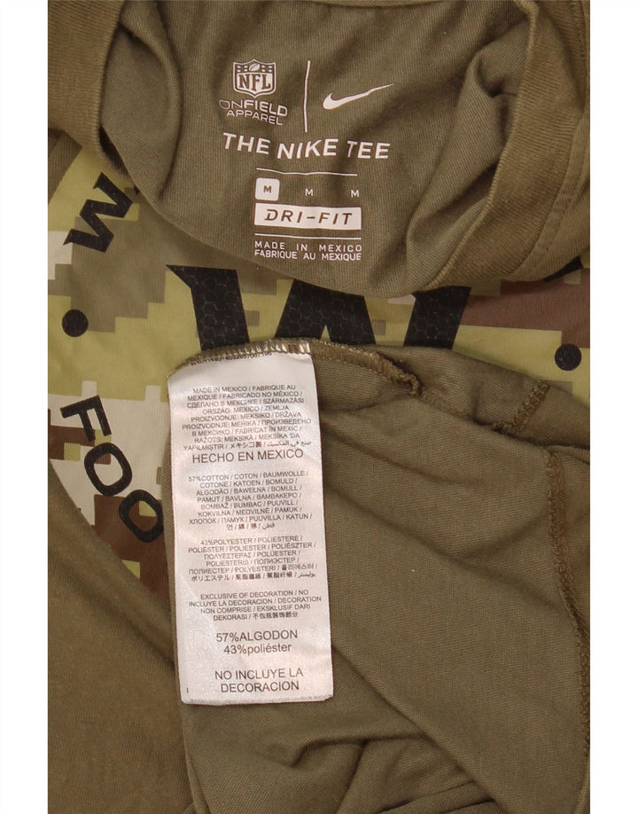 Nike Camiseta con gráfico Washington de manga larga de algodón caqui medio para hombre