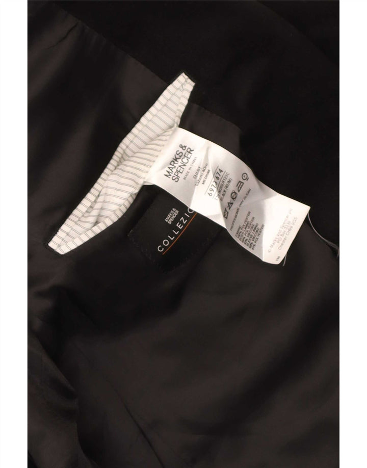 Marks & Spencer Chaqueta tipo blazer de terciopelo con 2 botones para hombre UK 40 Medium Black
