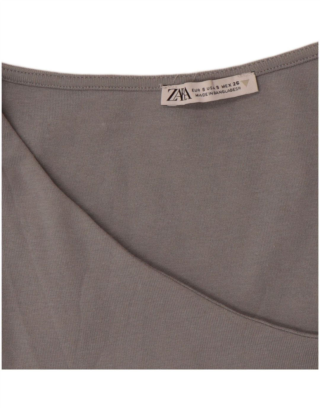 Zara Mujer Crop Vest Top UK 8 Small Gris