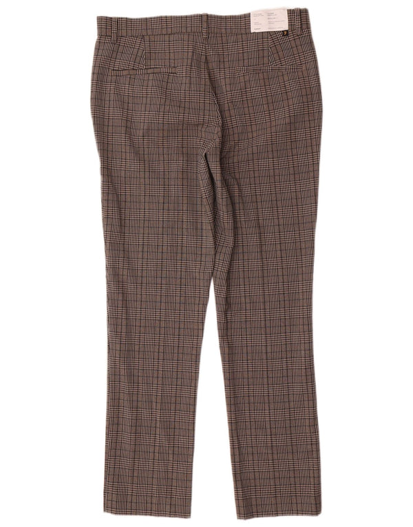 Farah Mens Slim Chino Pantalones W32 L30 Gris Cuadros Poliéster