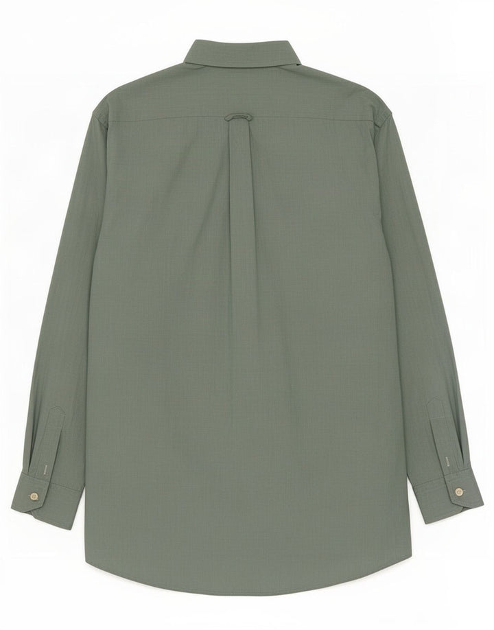 Camisa Lacoste Hombre Talla 40 Algodón Verde Mediano