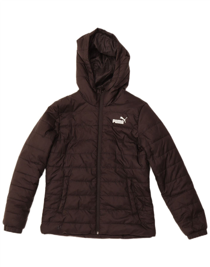 PUMA Mens Hooded Padded Jacket UK 36 Small Black Polyester