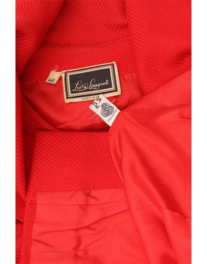Luisa Spagnoli Chaqueta tipo blazer de 4 botones para mujer IT 46 Lana roja grande