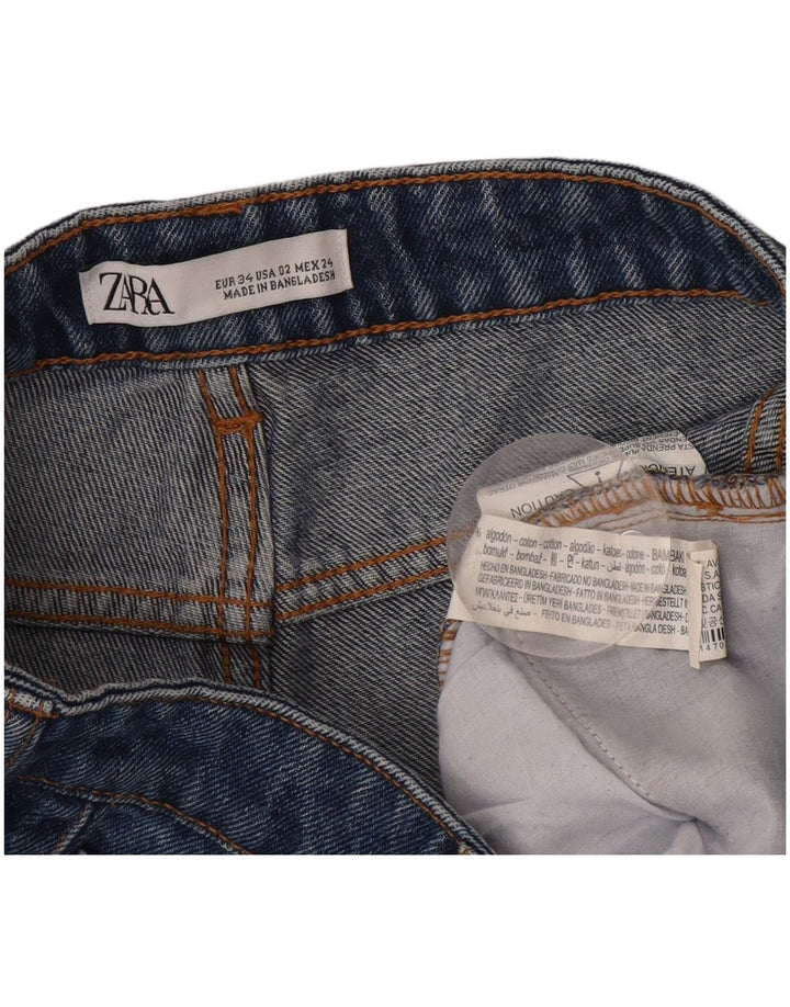 Zara Pantalones cortos vaqueros para mujer EU 34 2XS W24 Algodón azul