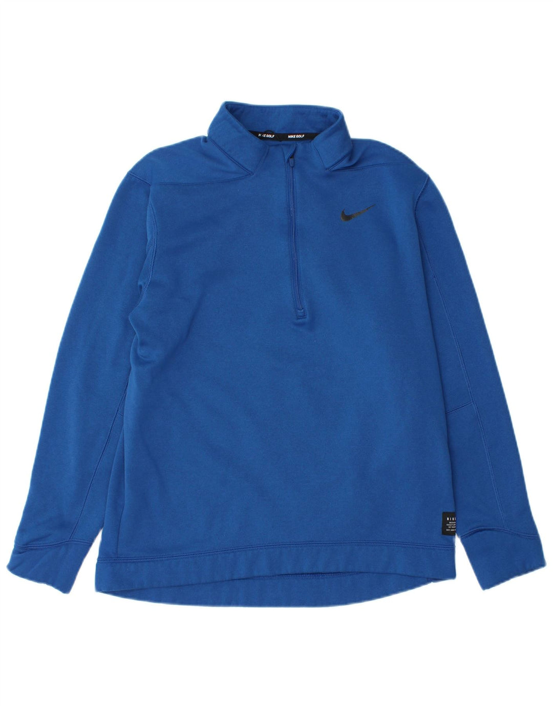 Nike - Sudadera con cuello y cremallera para hombre, color azul medio, poliéster