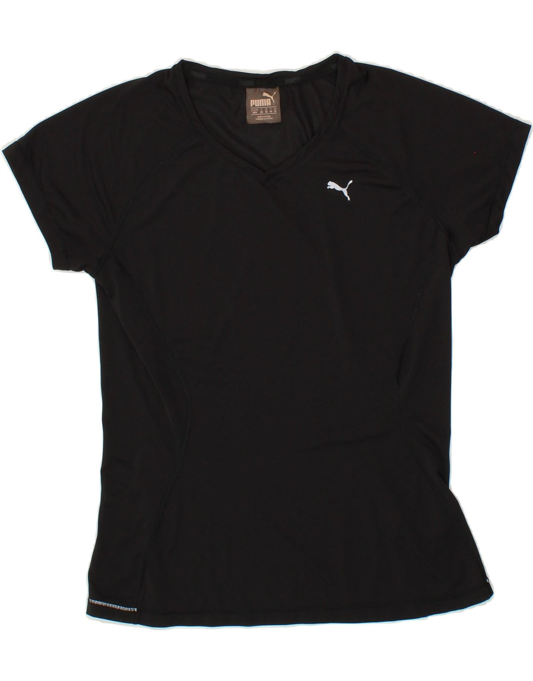 PUMA Womens T-Shirt Top UK 12 Medium Black Vintage Puma and Second-Hand Puma from Messina Hembry 