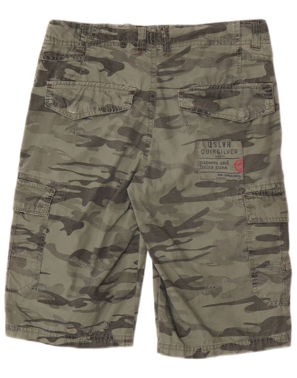 Quiksilver Shorts Cargo para Niños 15-16 Años W30 Verde Camuflaje