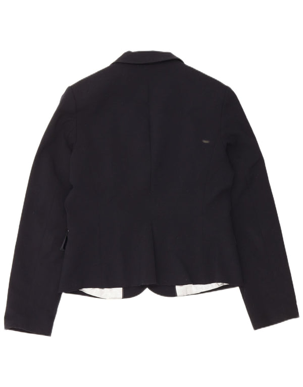 CALVIN KLEIN Chaqueta tipo blazer de 2 botones para mujer UK 44 Azul marino mediano