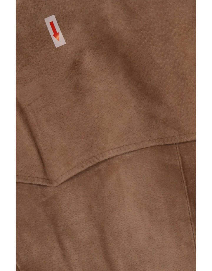 Peter Werth Chaqueta de ante para mujer ES 40 XL Beige Cuero Clásico