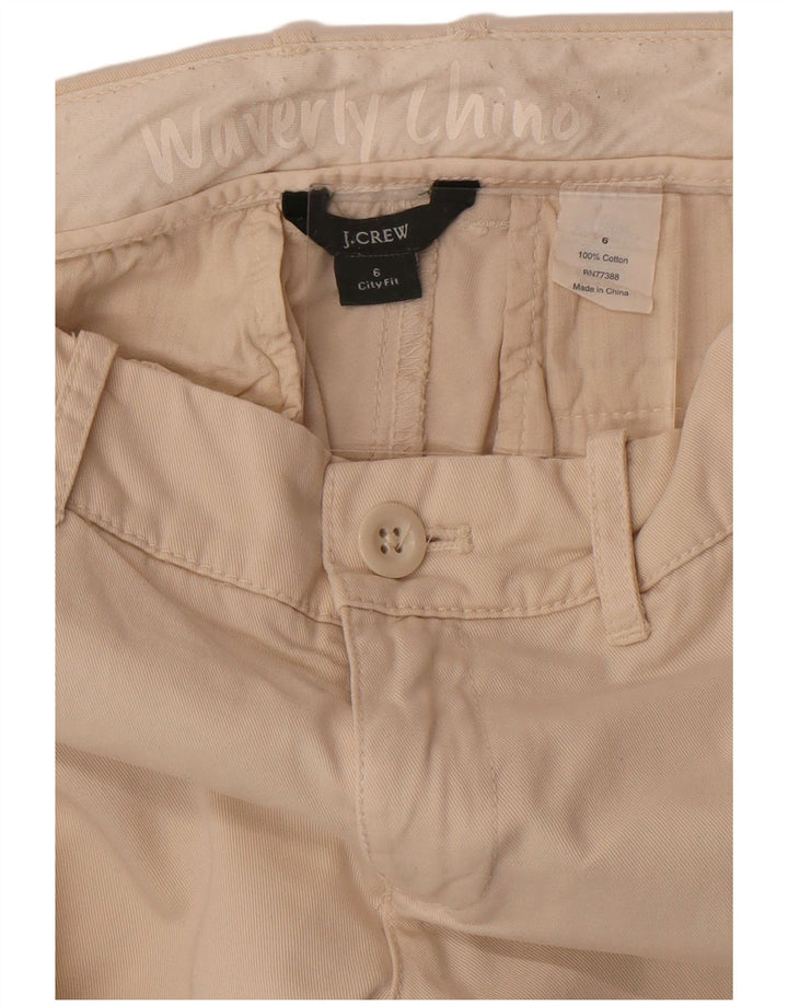 J. Crew Pantalones chinos rectos para mujer US 6 Medium W30 L30 Algodón beige