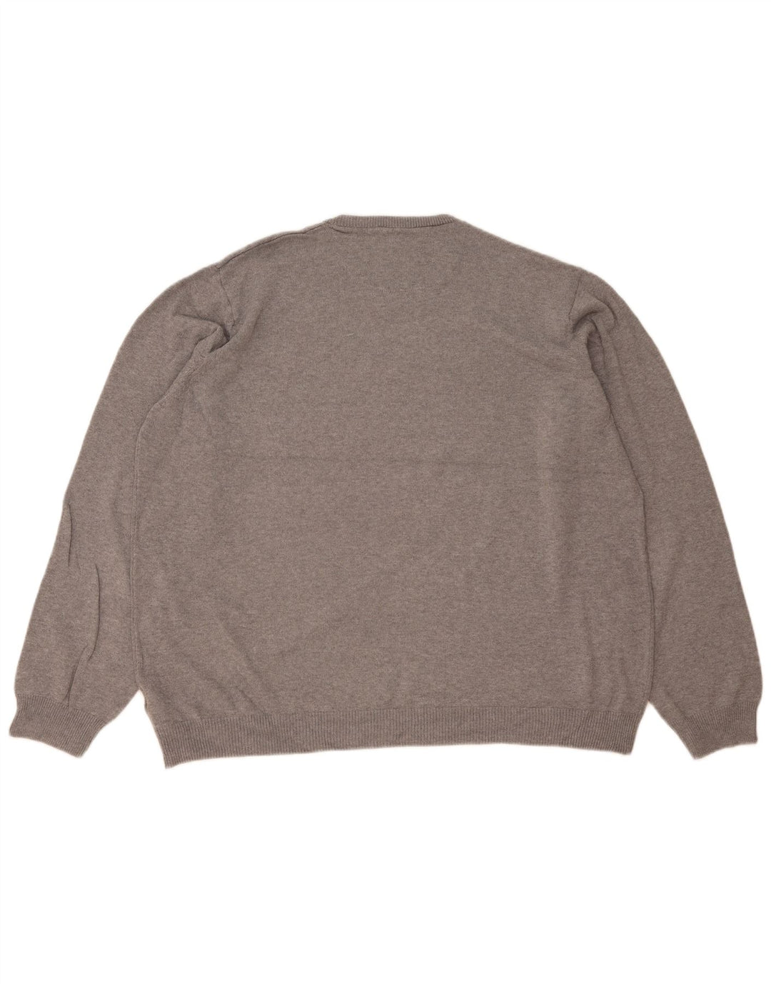 Marks & Spencer - Jersey de cuello redondo para hombre, ajuste regular, algodón gris, 2XL