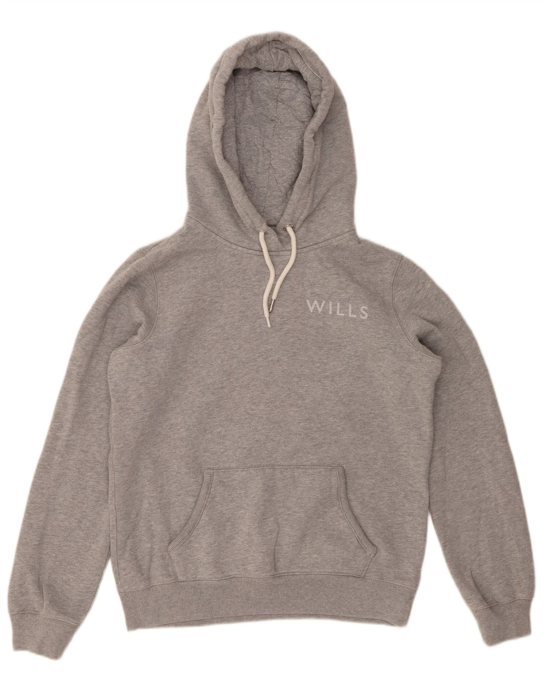 JACK WILLS Jersey con capucha gráfico para mujer UK 8 Small Gris Algodón