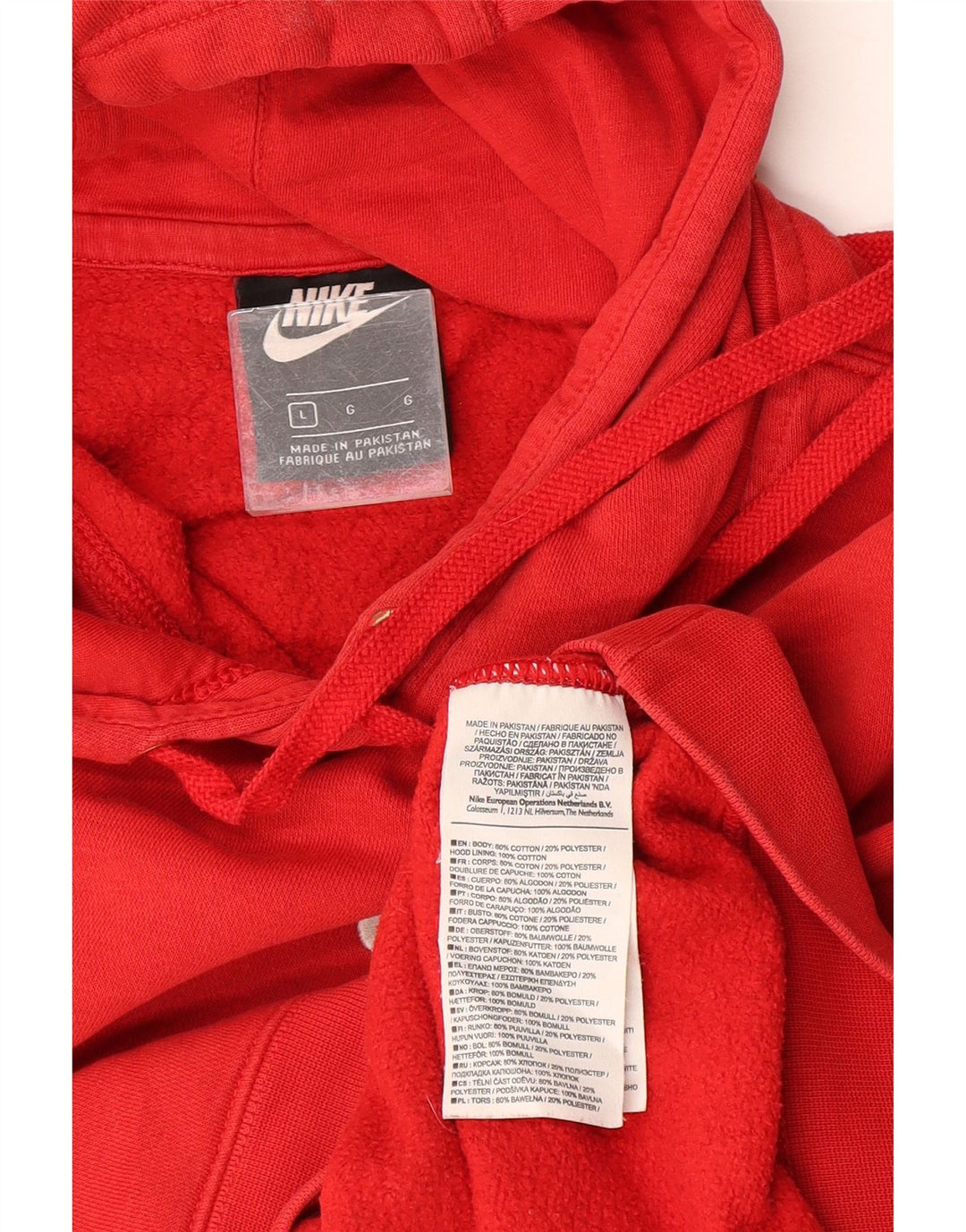 Nike - Sudadera con capucha para hombre, talla grande, color rojo, algodón