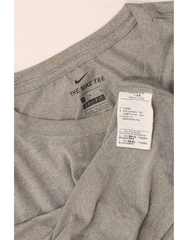 Camiseta Nike Dri Fit para hombre Top poliéster gris medio