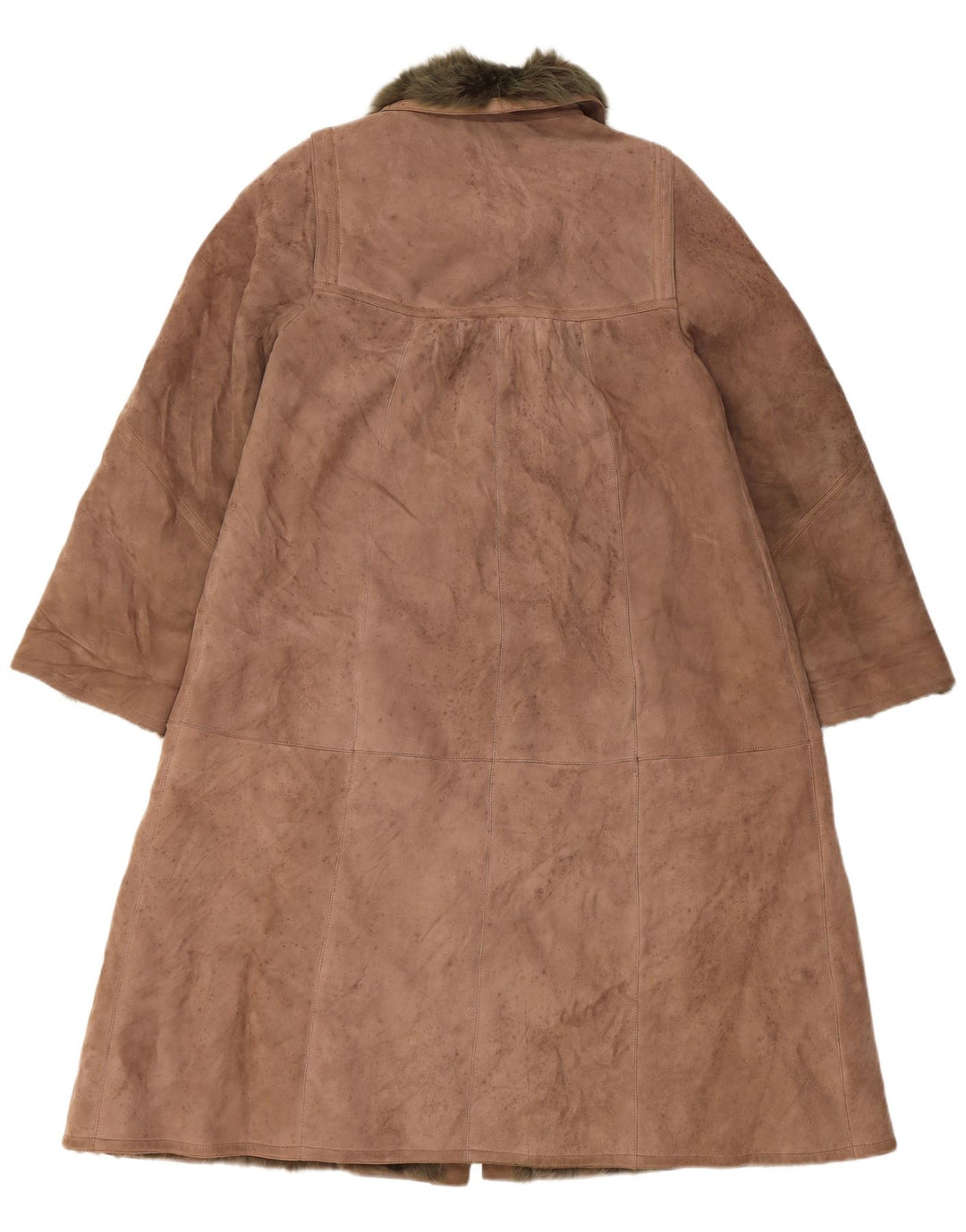 VINTAGE Abrigo de piel de oveja para mujer Reino Unido 14 Beige grande