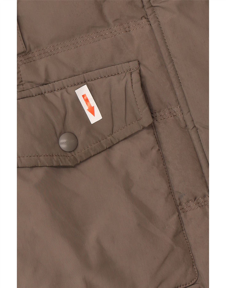 Woolrich Abrigo acolchado con capucha para mujer UK 6 XS Gris Poliéster Invierno