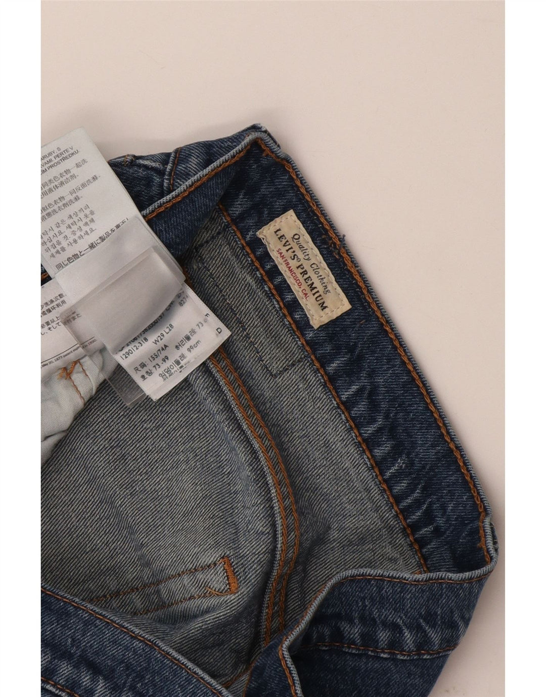 Vaqueros Levi's Mujer 501 Rectos W29 L28 Algodón Azul