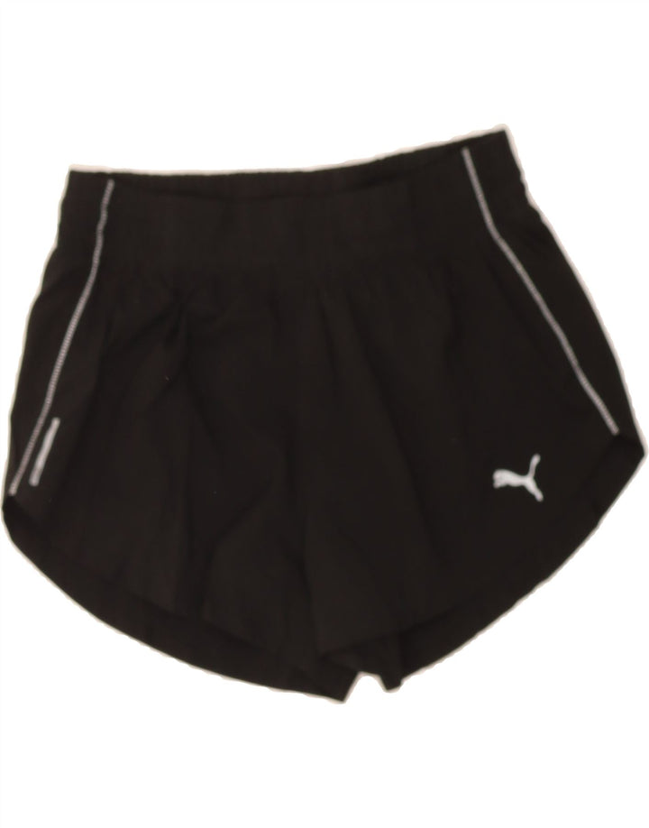 PUMA Womens Sport Shorts UK 14 Large Black Polyester Vintage Puma and Second-Hand Puma from Messina Hembry 